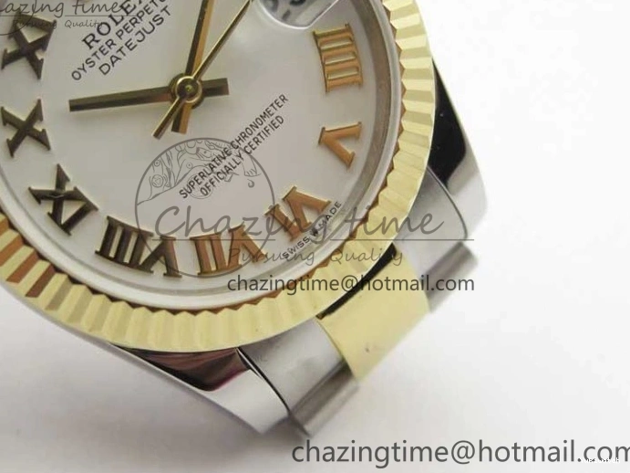 YG SS Best Dial White Oyster SS 278273 Bracelet Maker Datejust BP Edition 31mm YG on Roman 0113